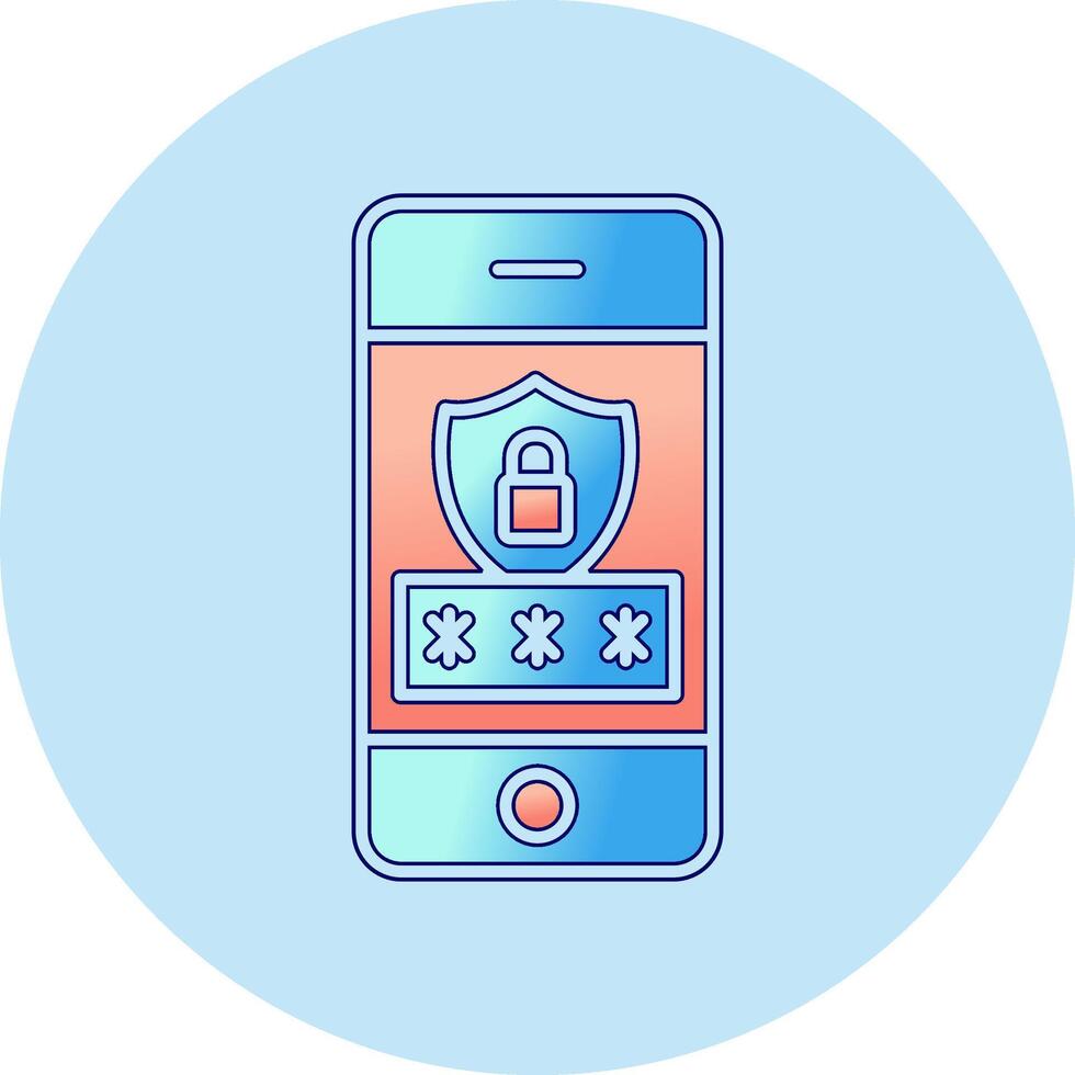 Mobile Security Vector Icon
