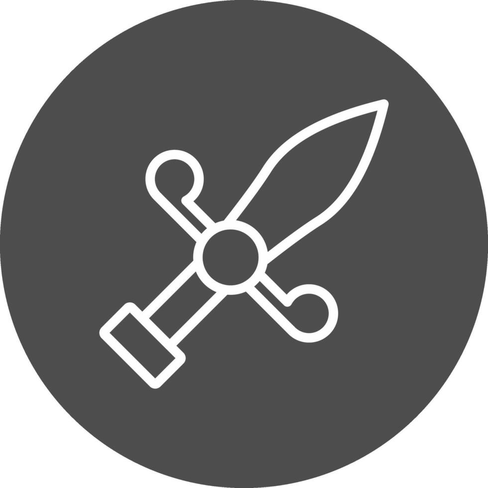 Dagger Creative Icon Design vector