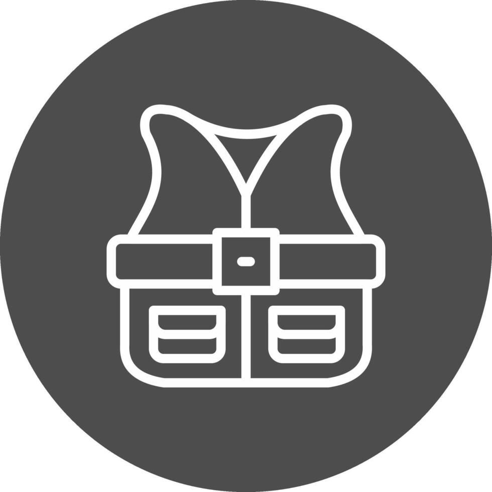 Fishing Vest Creative Icon Design vector