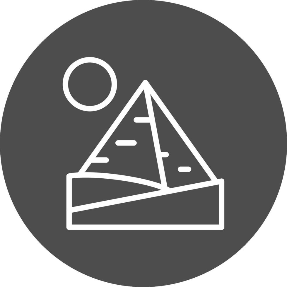 pirámide paisaje creativo icono diseño vector