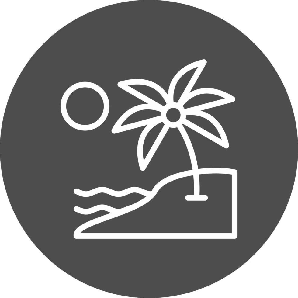 Island Landscape Creative Icon Design vector