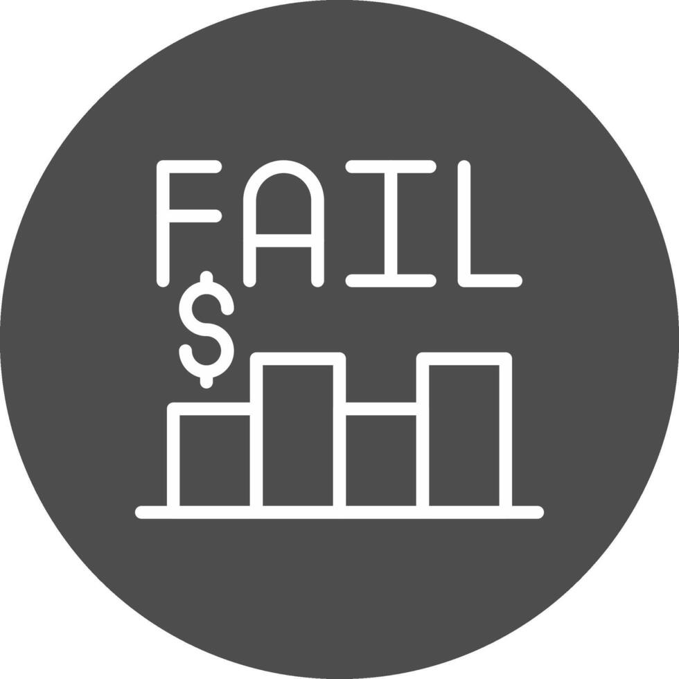 Business Fail Creative Icon Design vector