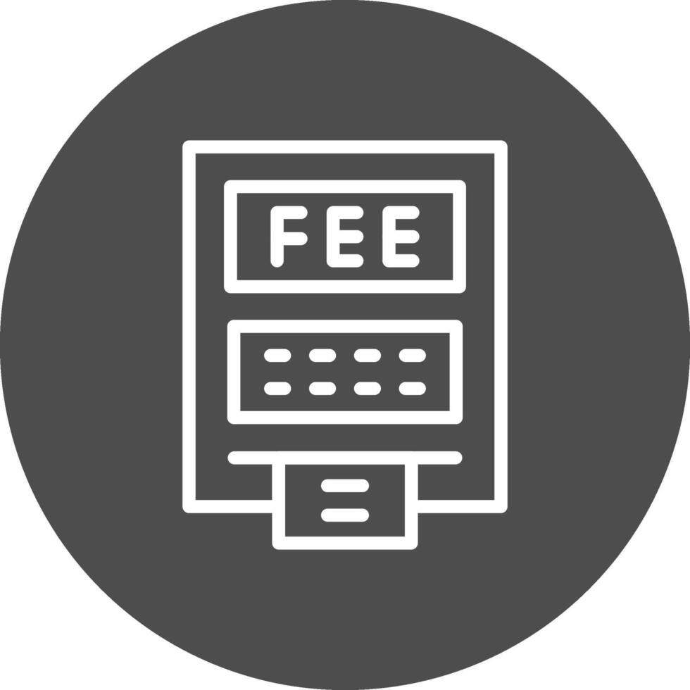 ATM Fees Creative Icon Design vector