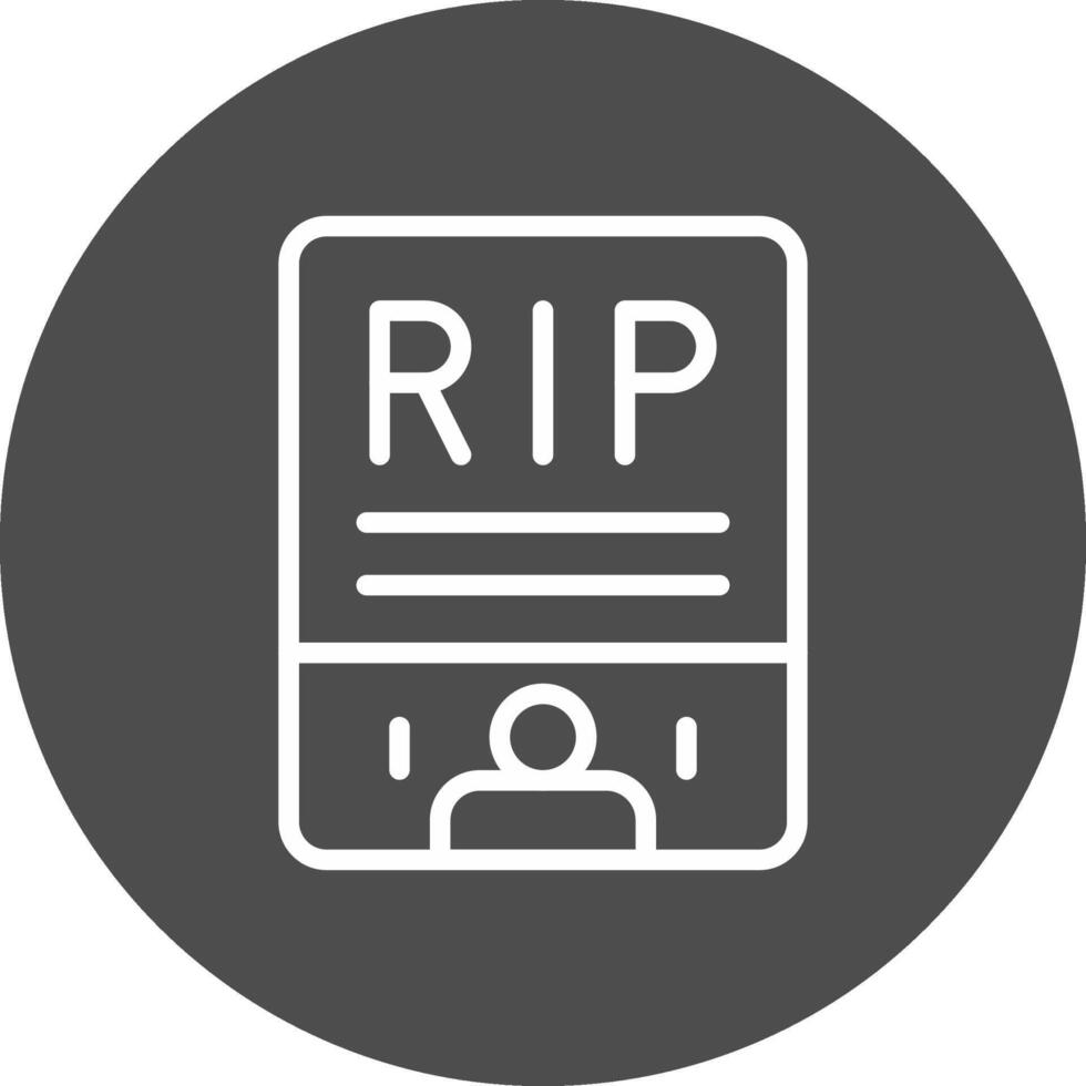 obituario creativo icono diseño vector