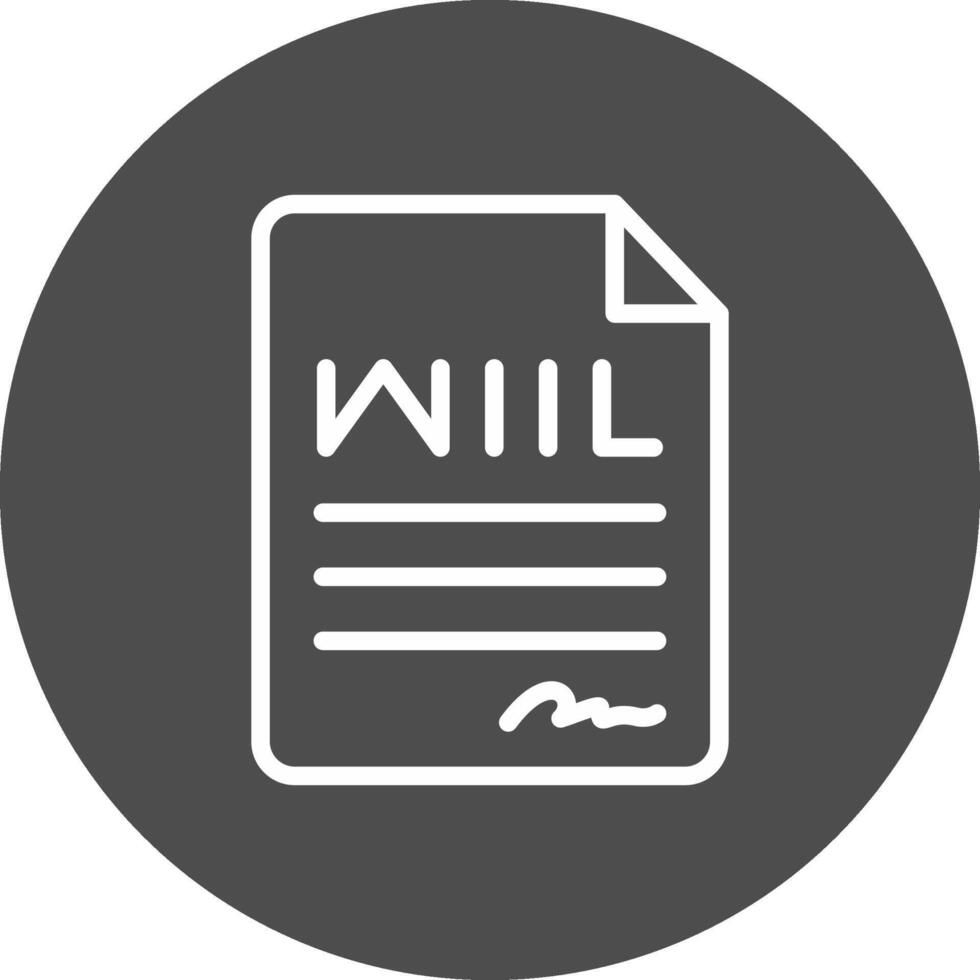 Last Will Creative Icon Design vector