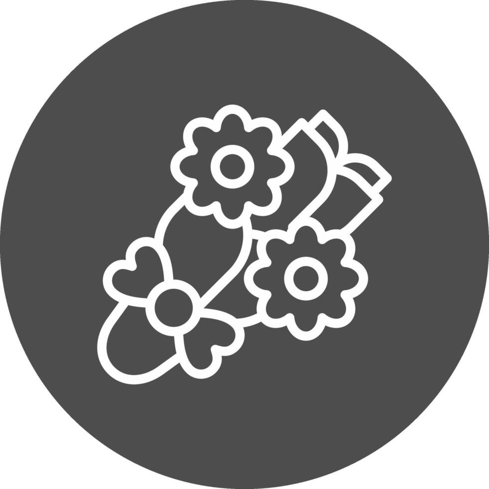 Flower Bouquet Creative Icon Design vector