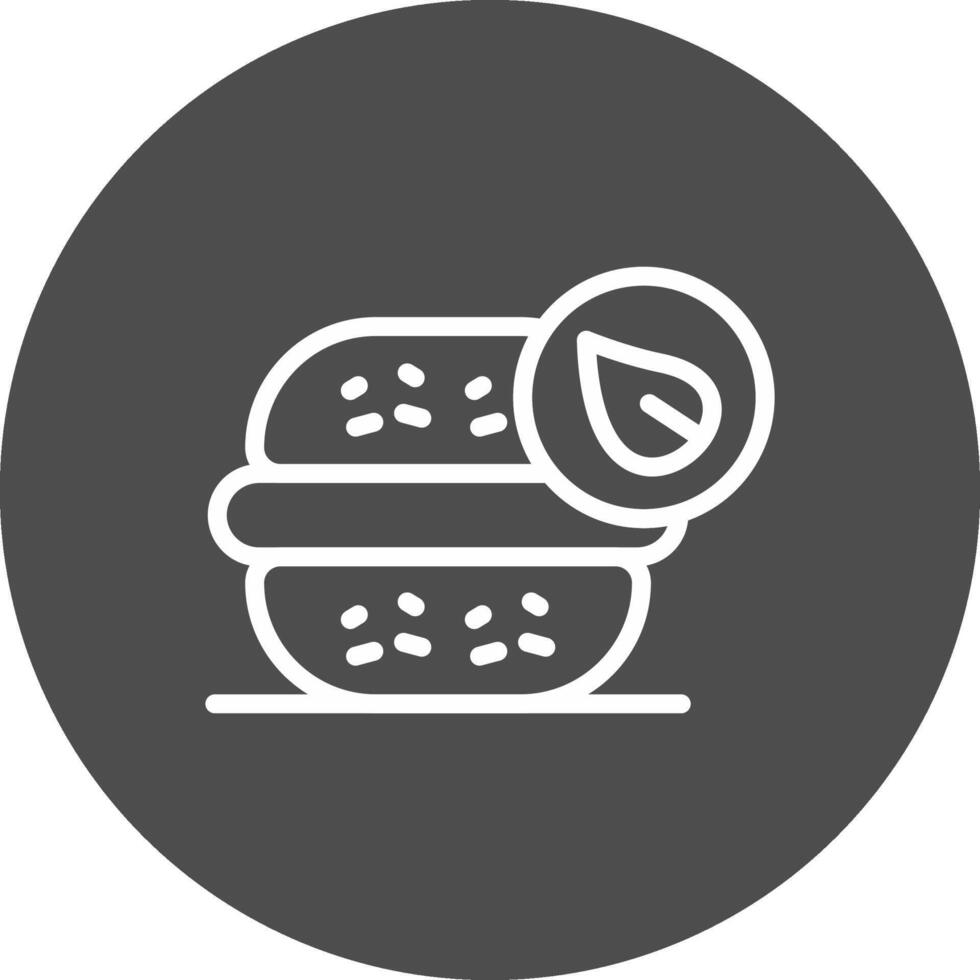 Vegan Burger Creative Icon Design vector