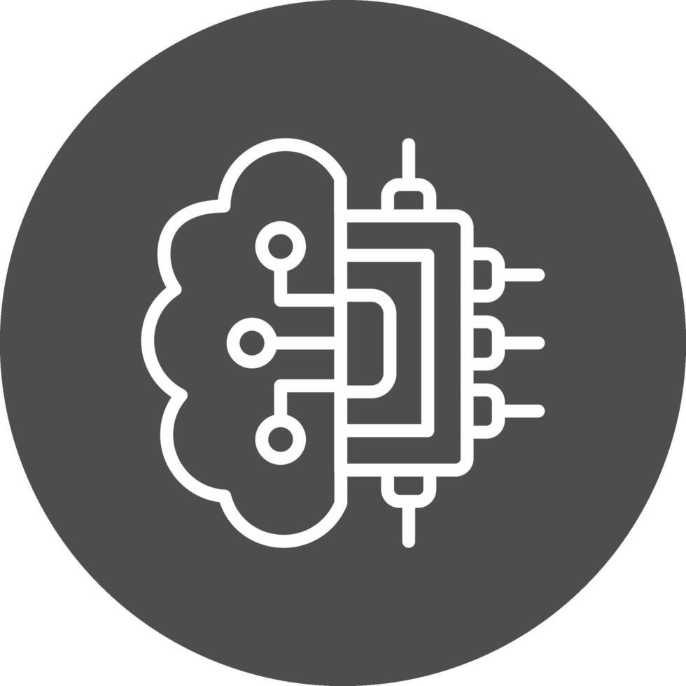 Brain Circuit Creative Icon Design vector
