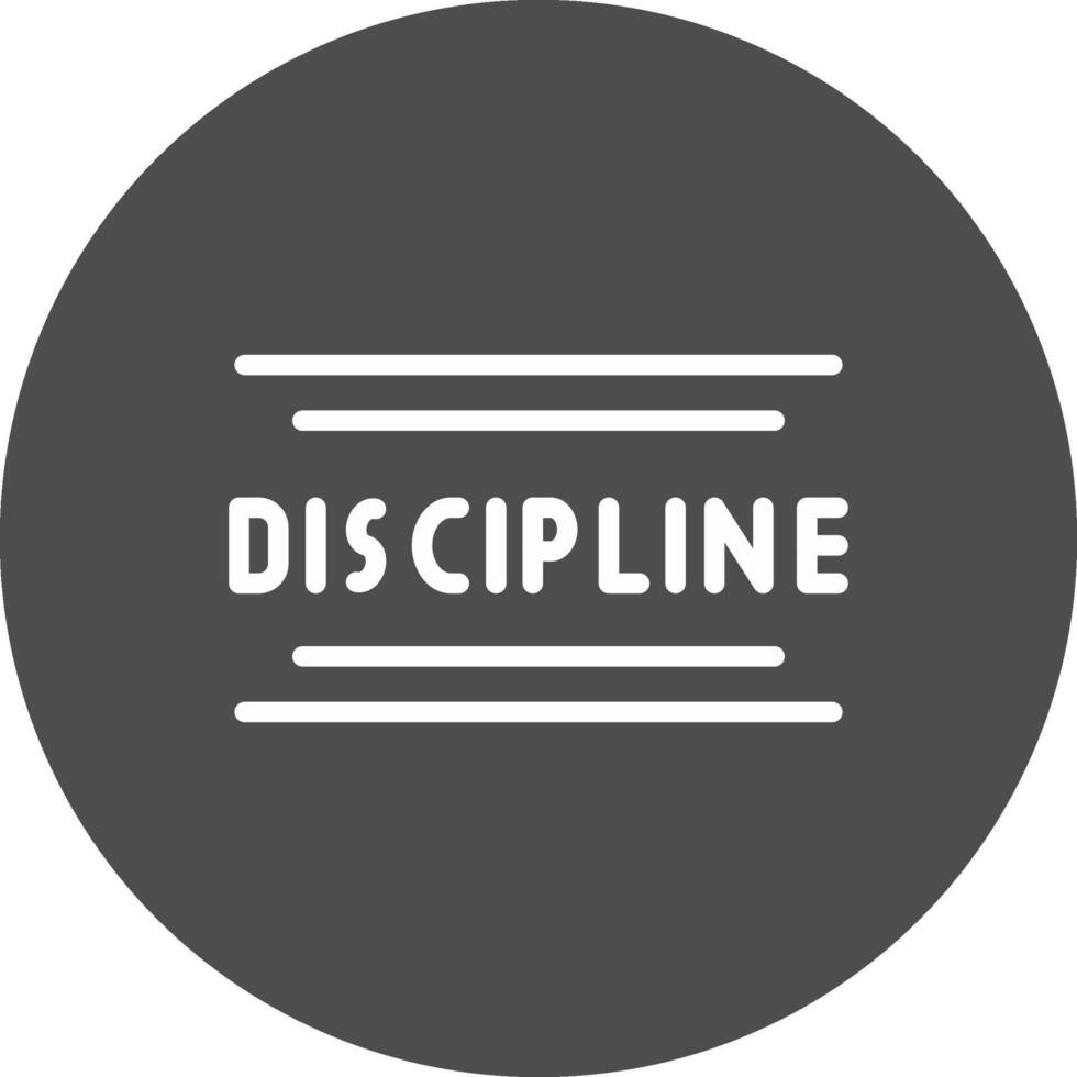 Discipline Creative Icon Design vector