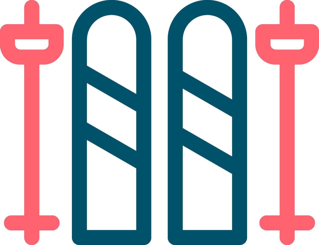 Skis Creative Icon Design vector