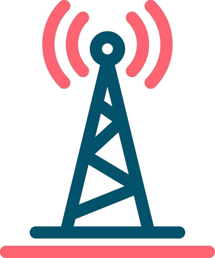 Radio Tower Creative Icon Design vector