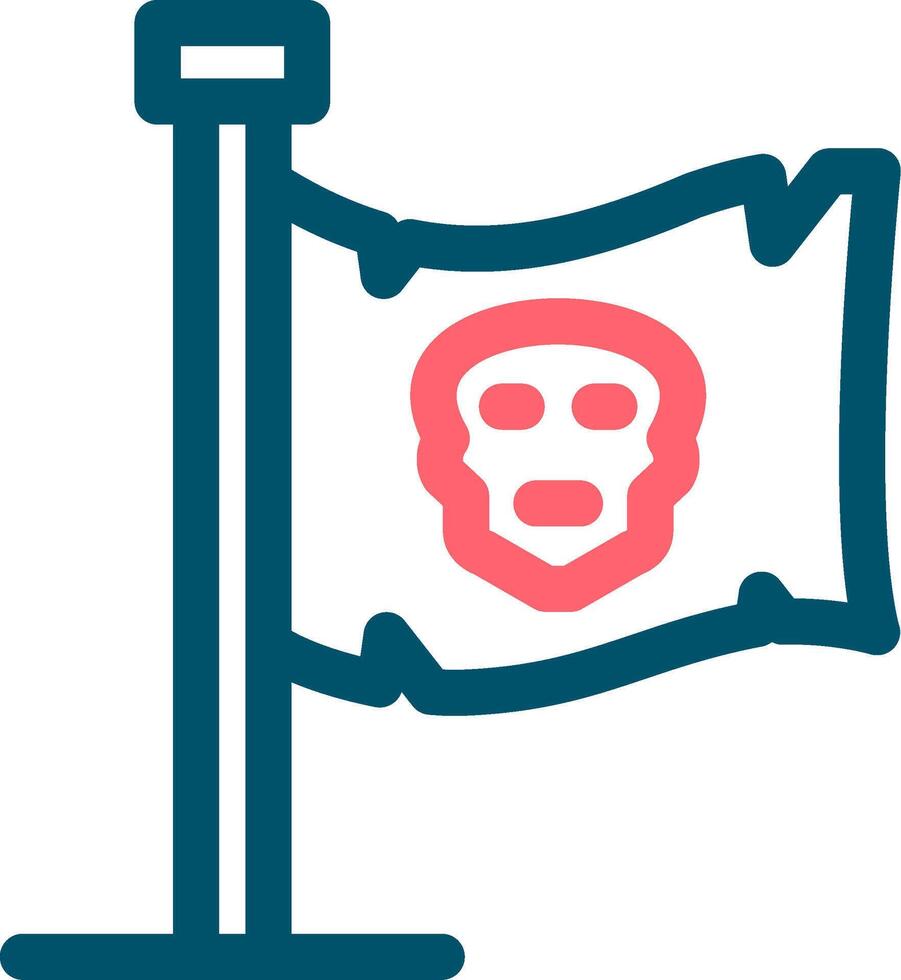 diseño de icono creativo de bandera de piratas vector