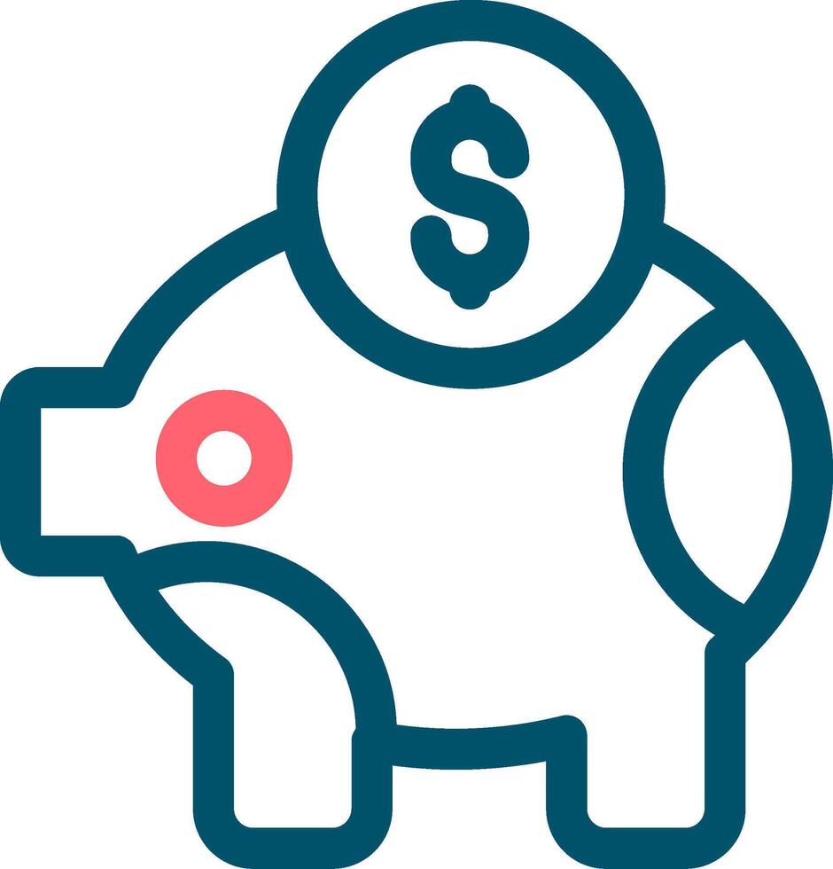 Piggy Bank Creative Icon Design vector