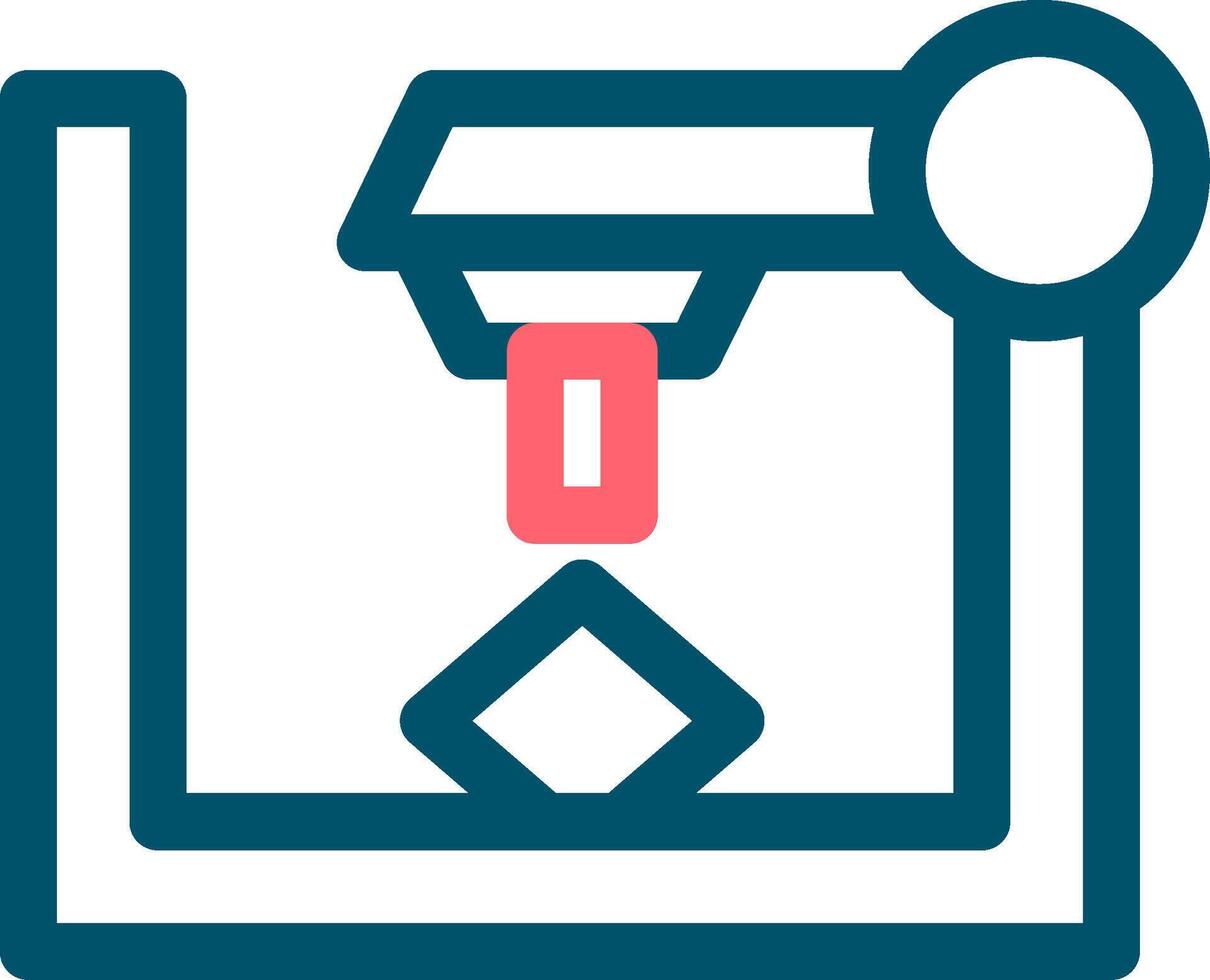 3D Printer Creative Icon Design vector