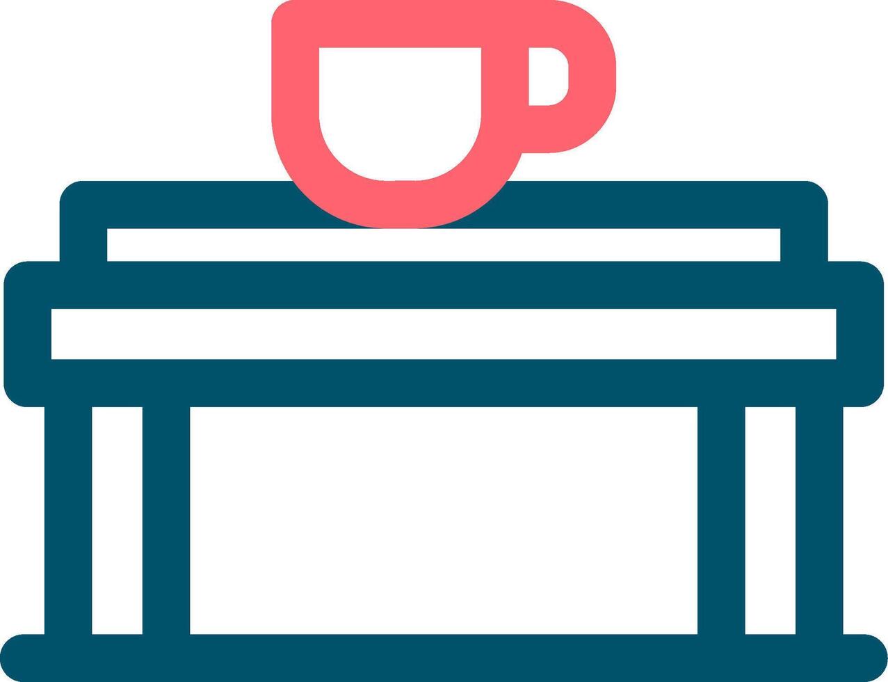 Coffee Table Creative Icon Design vector