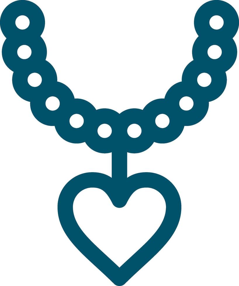 diseño de icono creativo de collar de perlas vector