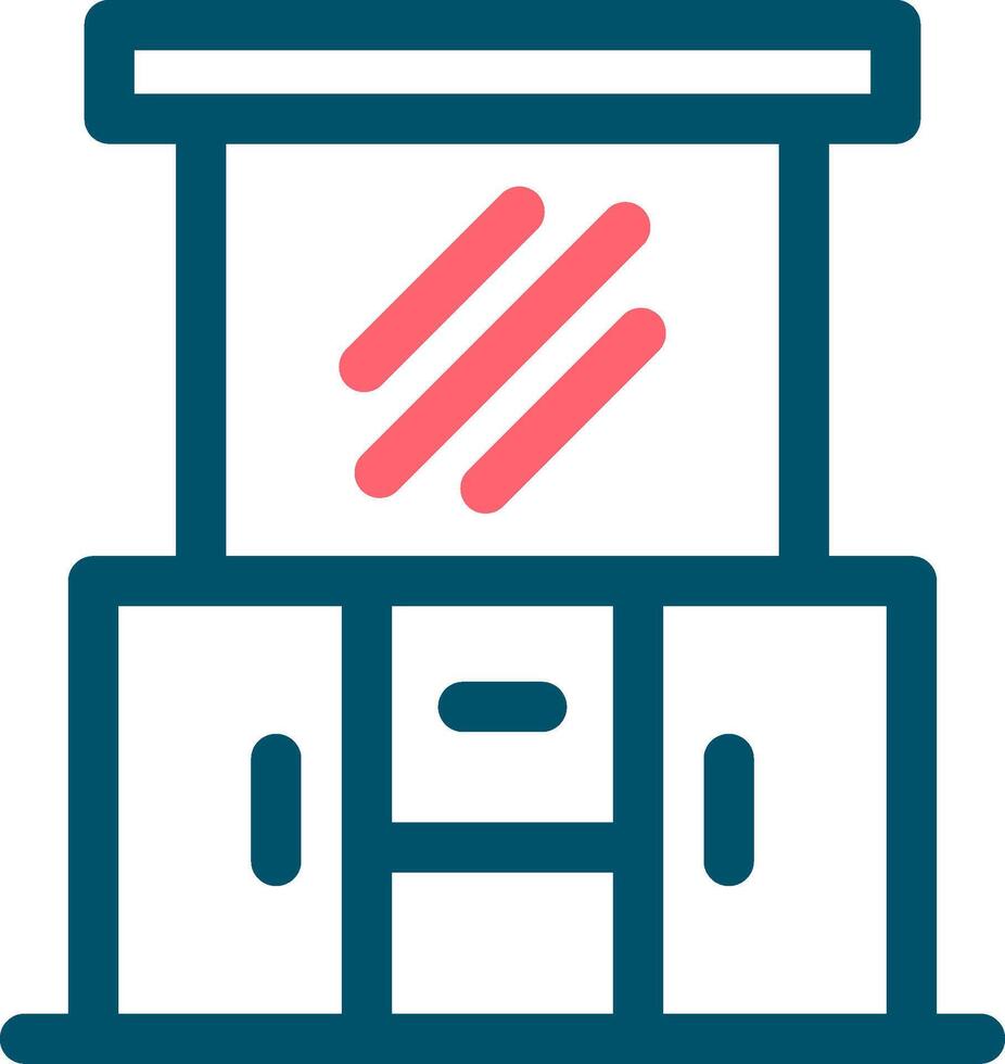 Dressing Table Creative Icon Design vector