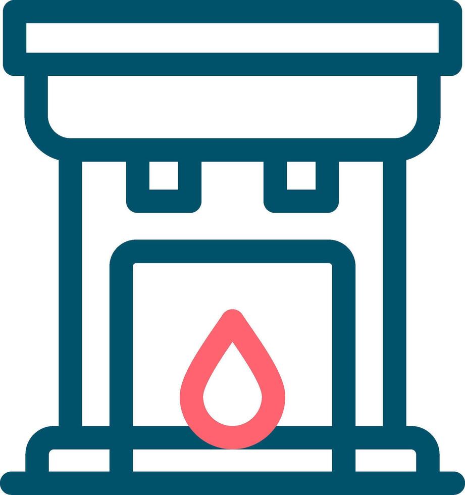 Fireplace Creative Icon Design vector