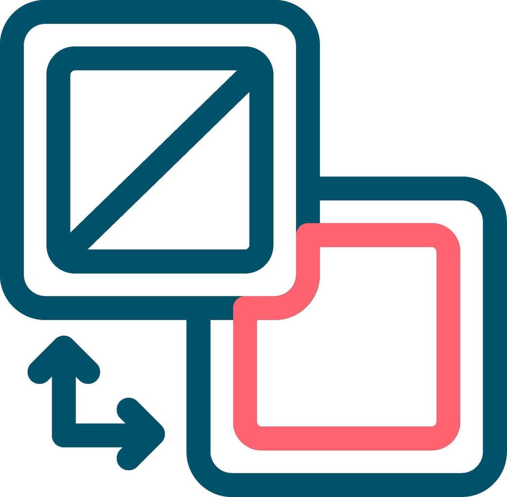 Fill And Stroke Creative Icon Design vector