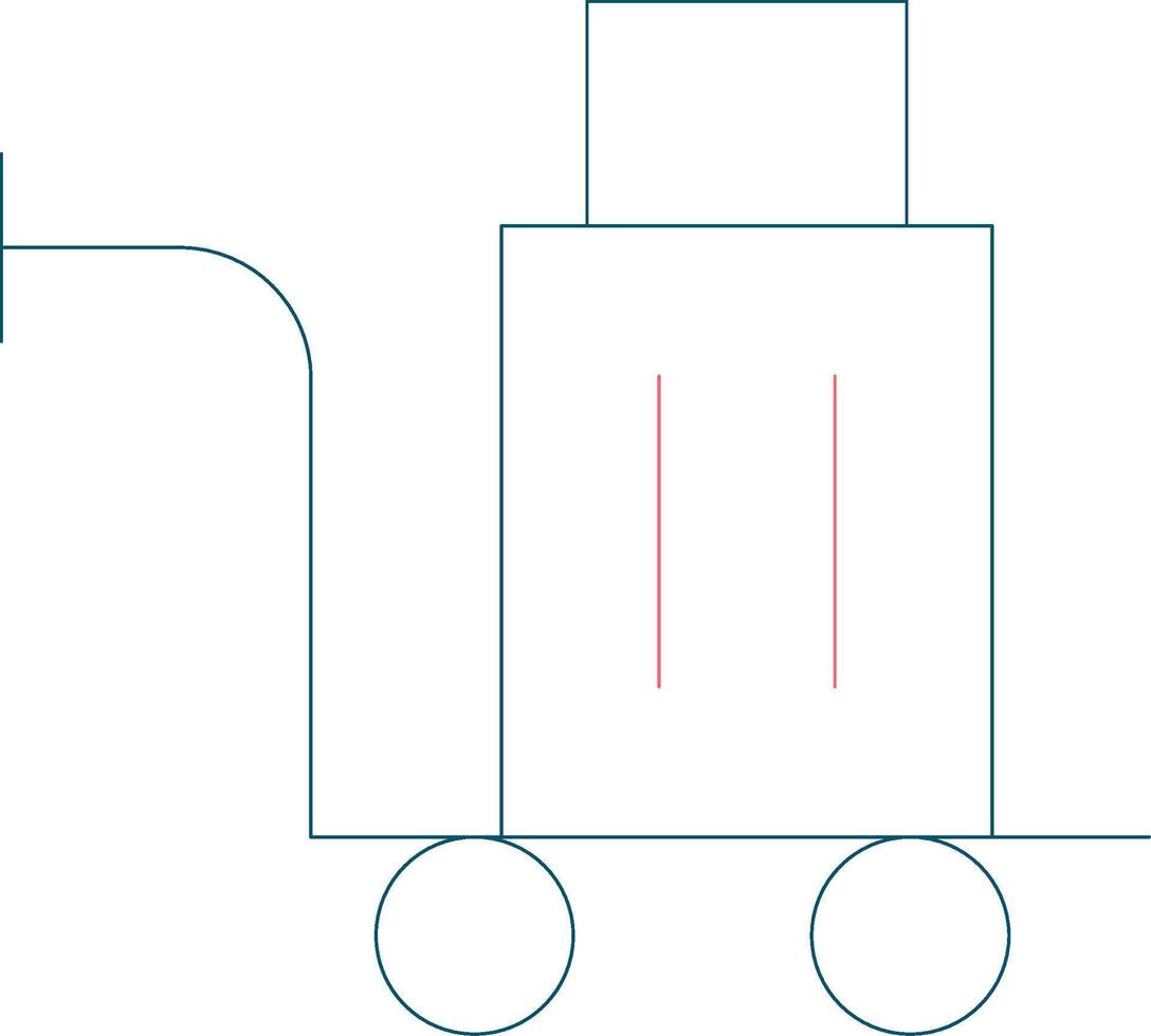 Luggage Cart Creative Icon Design vector