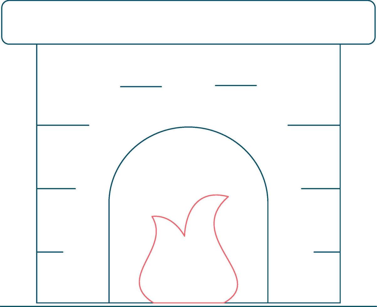 Fireplace Creative Icon Design vector