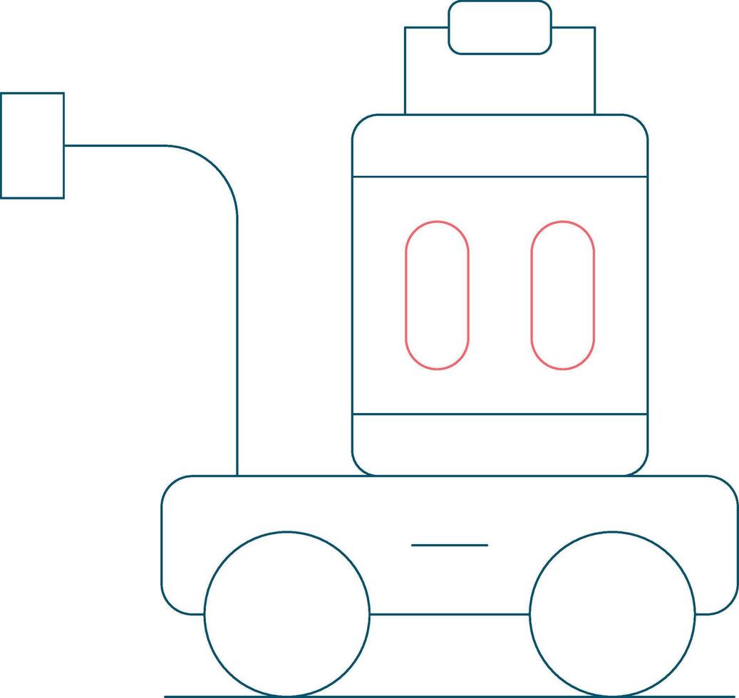 Luggage Cart Creative Icon Design vector