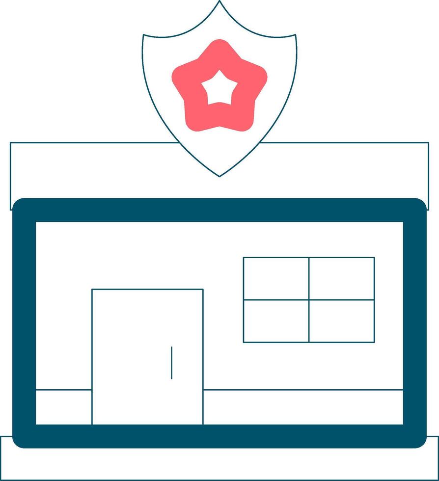 Police Station Creative Icon Design vector