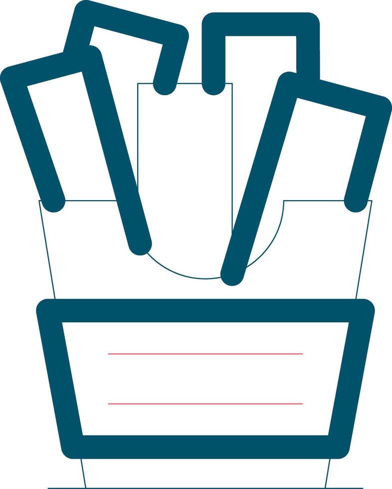 French Fries Creative Icon Design vector