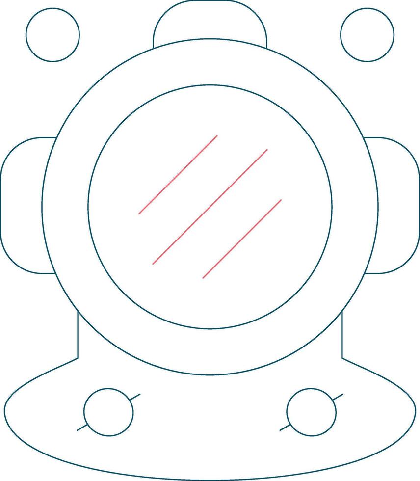Diving Helmet Creative Icon Design vector