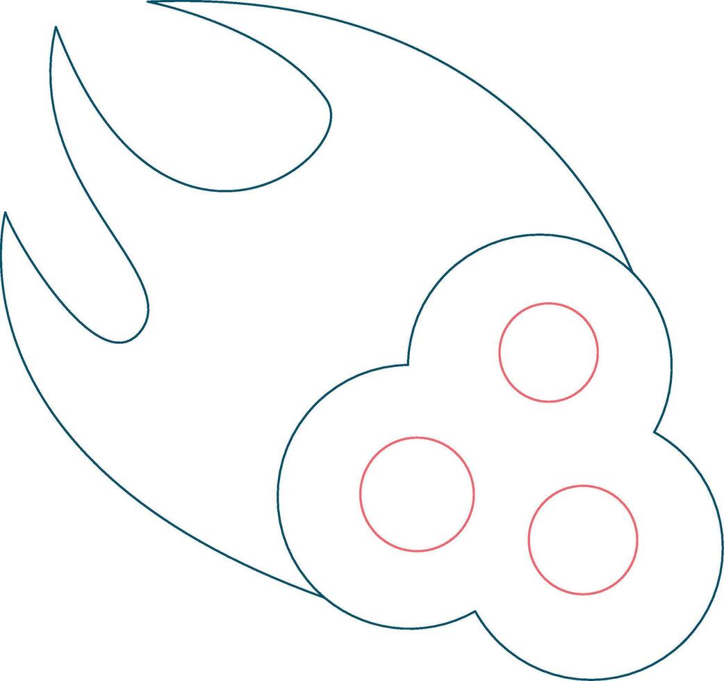 Meteorite Creative Icon Design vector