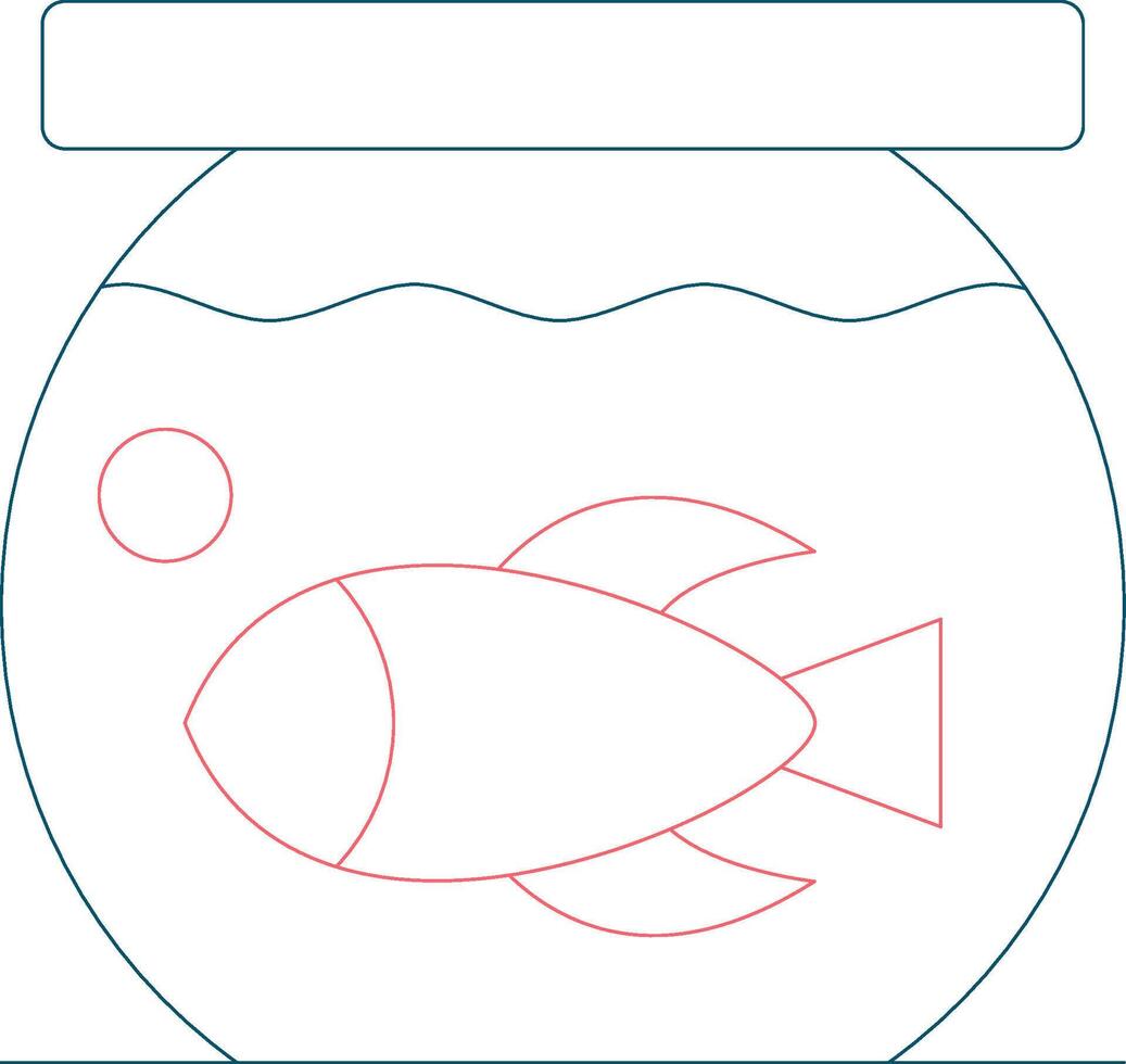 Fish Bowl Creative Icon Design vector