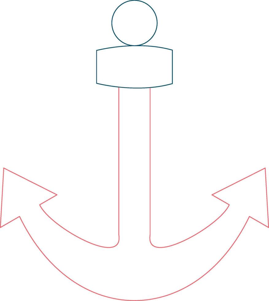 Anchor Creative Icon Design vector