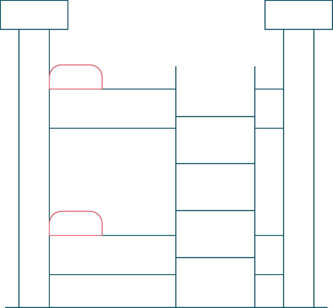 Bunk Bed Creative Icon Design vector