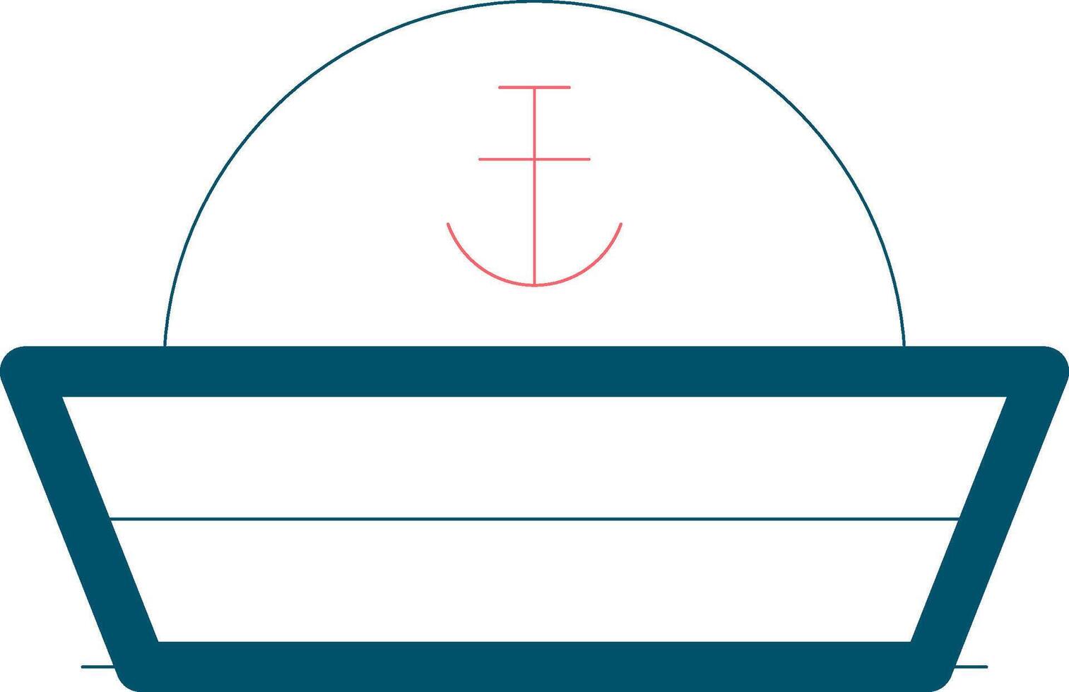 diseño de icono creativo de sombrero de marinero vector