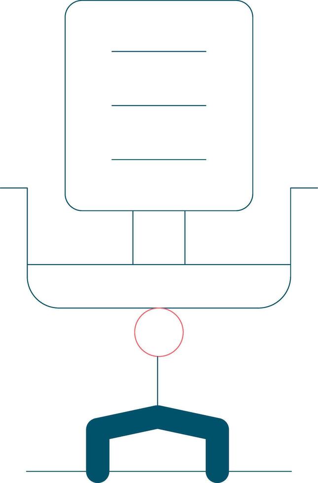 Desk Chair Creative Icon Design vector