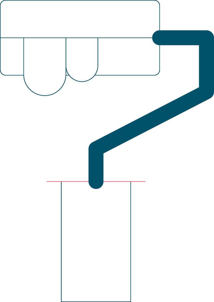 Paint Roller Creative Icon Design vector