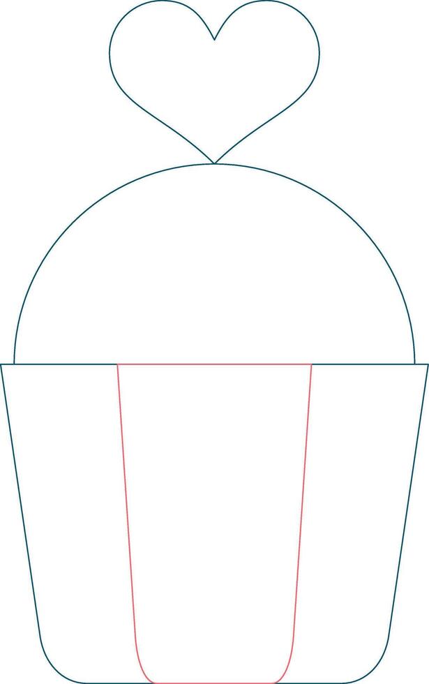 Valentines Cake Creative Icon Design vector
