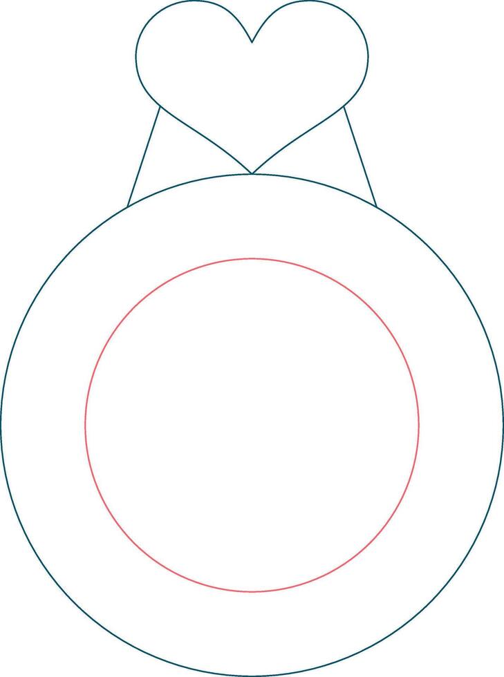 Valentines Ring Creative Icon Design vector