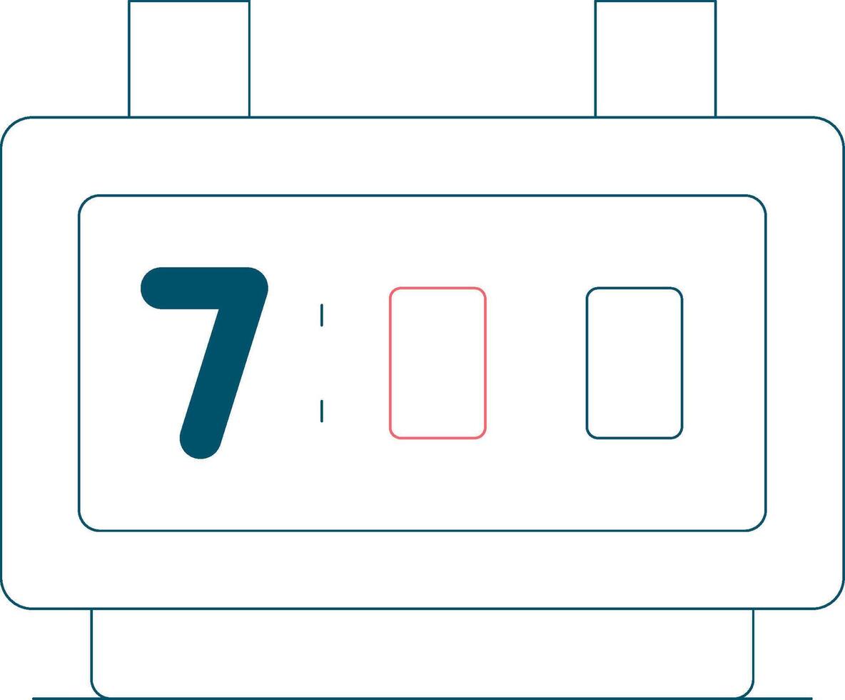 Digital Clock Creative Icon Design vector