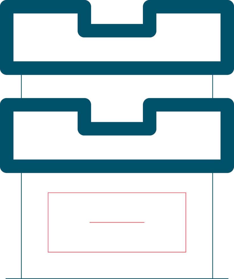 Drawers Creative Icon Design vector