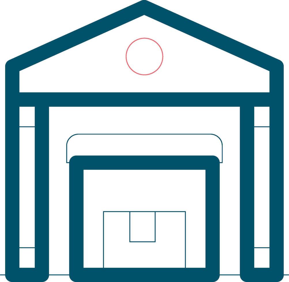 Warehouse Creative Icon Design vector