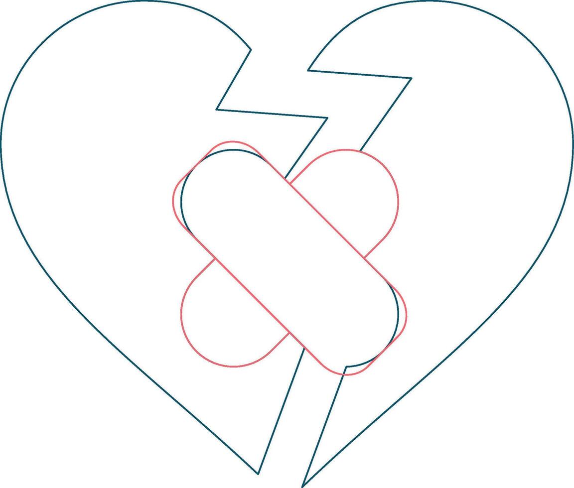 Broken Heart Creative Icon Design vector
