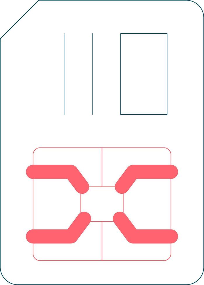 Simcard Creative Icon Design vector