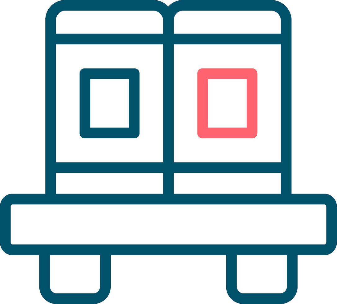 Book Shelf Creative Icon Design vector