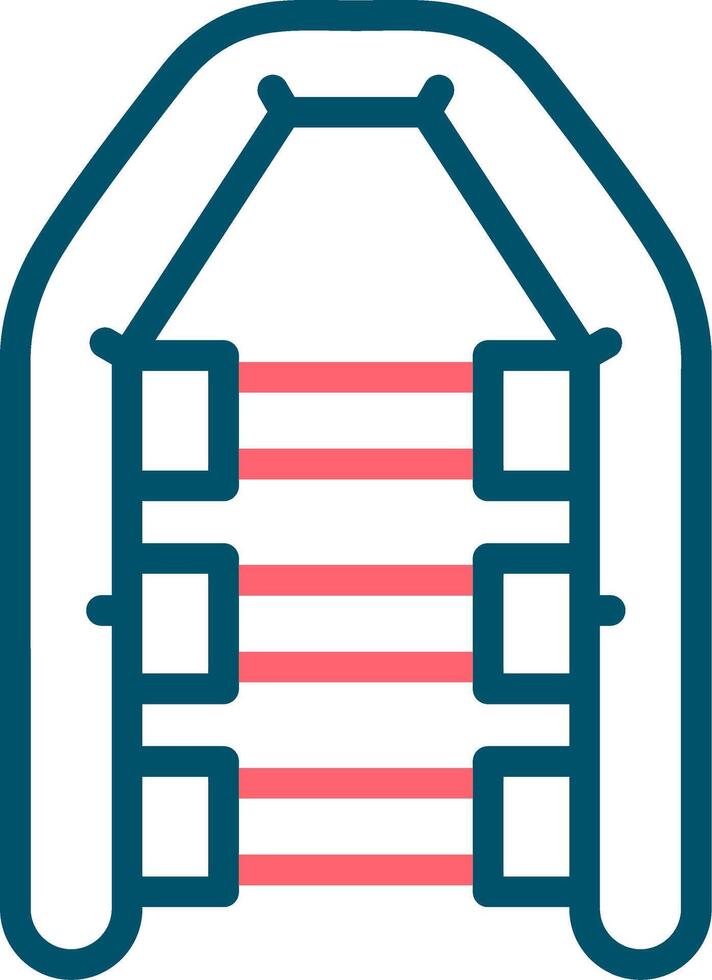 Inflatable Boat Creative Icon Design vector