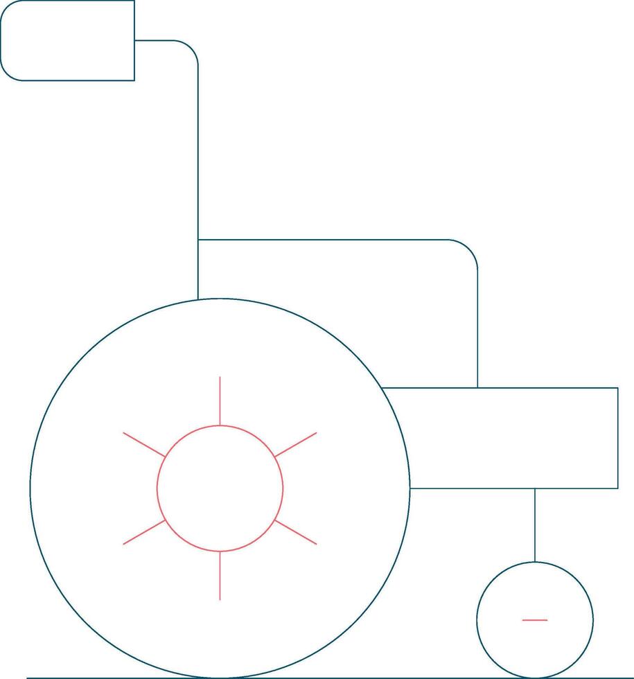 Wheelchair Creative Icon Design vector