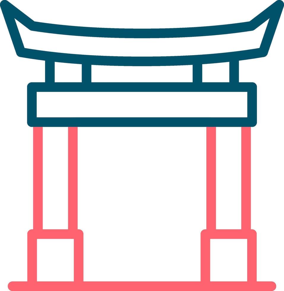 Torii Gate Creative Icon Design vector