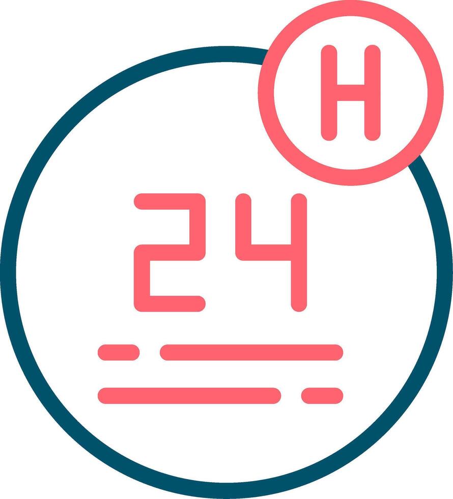 24 Hour Creative Icon Design vector