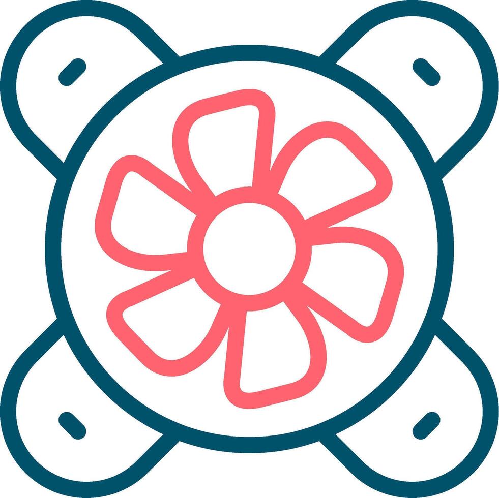 Cooling Fan Creative Icon Design vector