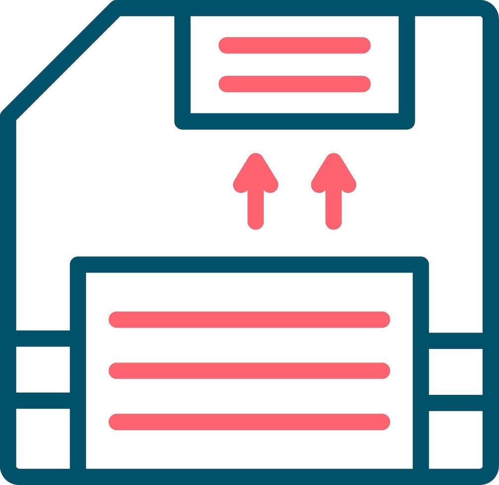 Floppy Disc Creative Icon Design vector